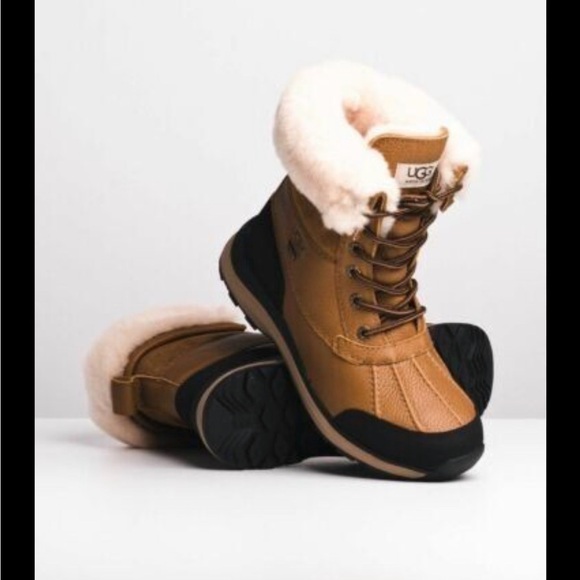 UGG Shoes - UGG Women's Chestnut Brown Shearling-Lined Winter Boots- Adirondack